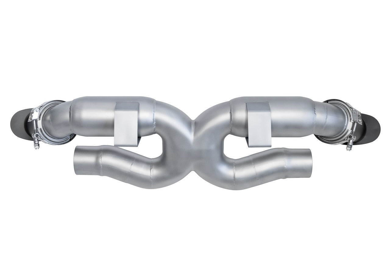 Soul 992.1 Carrera x-pipe exhaust system: X-pipe exhaust, top view