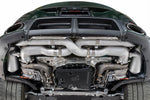 Soul 992.2 Turbo S performance exhaust system: performance exhaust installed, rear view from below