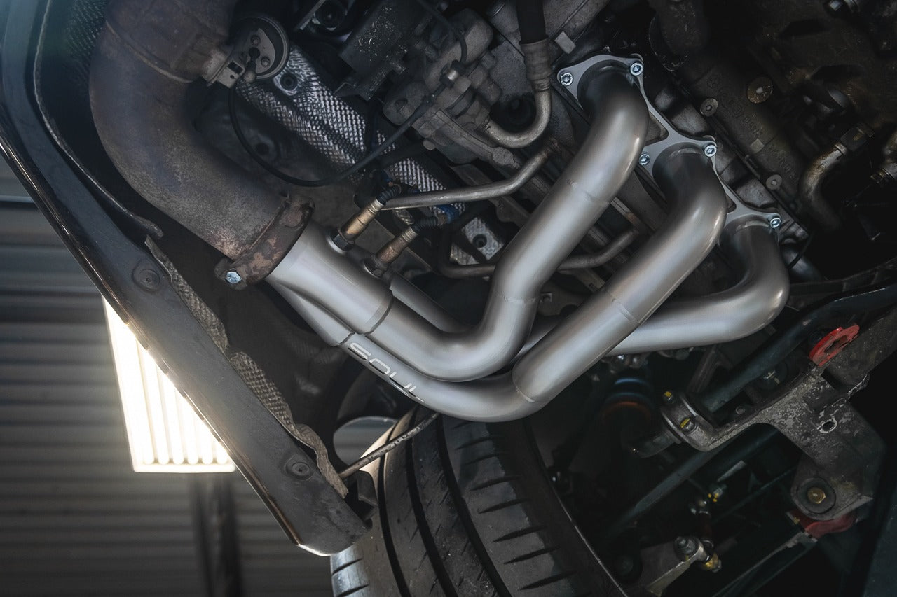 Soul 997 GT3 / GT3 RS competition headers: competition headers installed, view from below