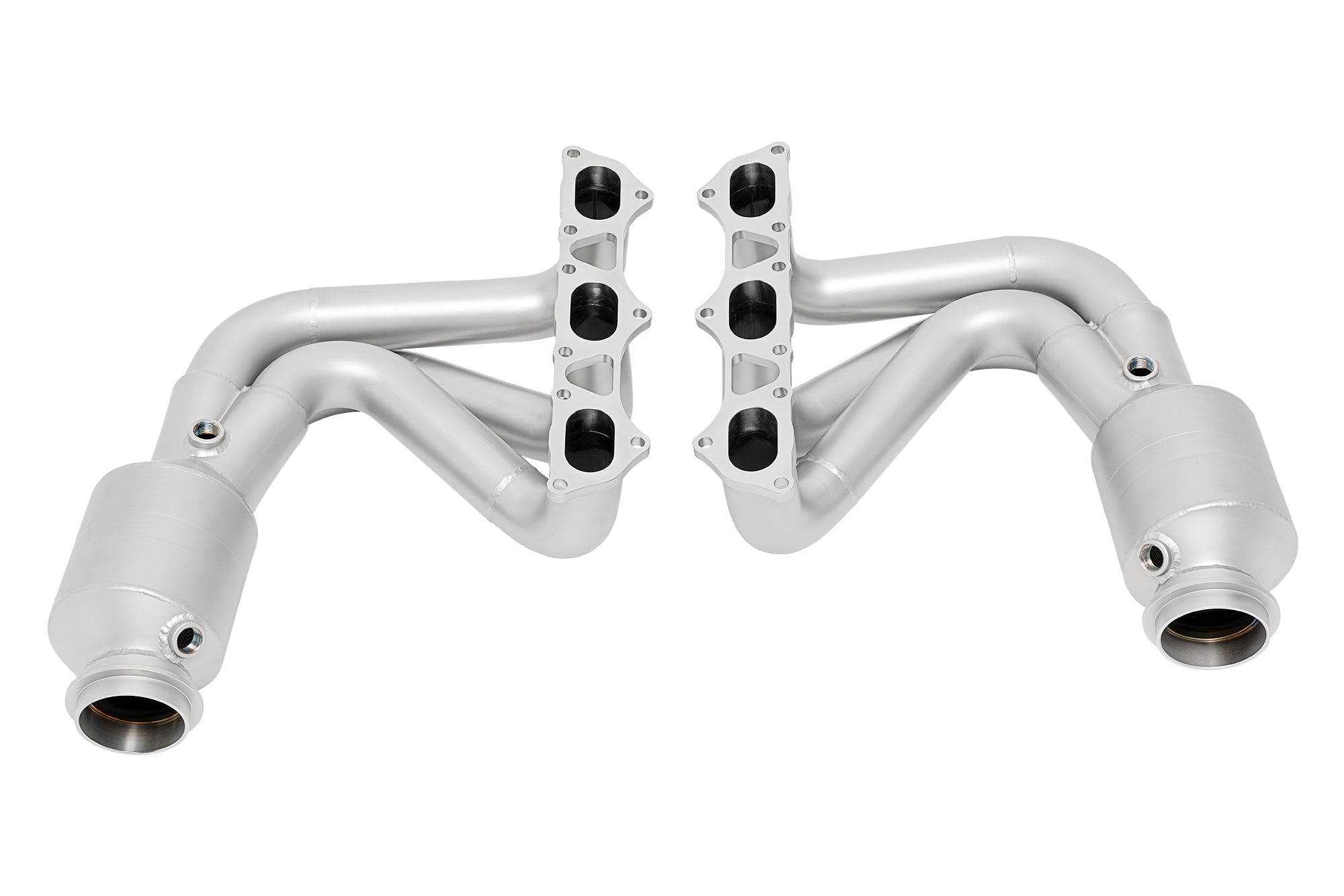 Soul 997 GT3 / GT3 RS street headers: street headers, port flange view
