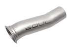 718 Boxster / Cayman competition downpipe conversion kits: close-up of the SOUL logo on the pipe