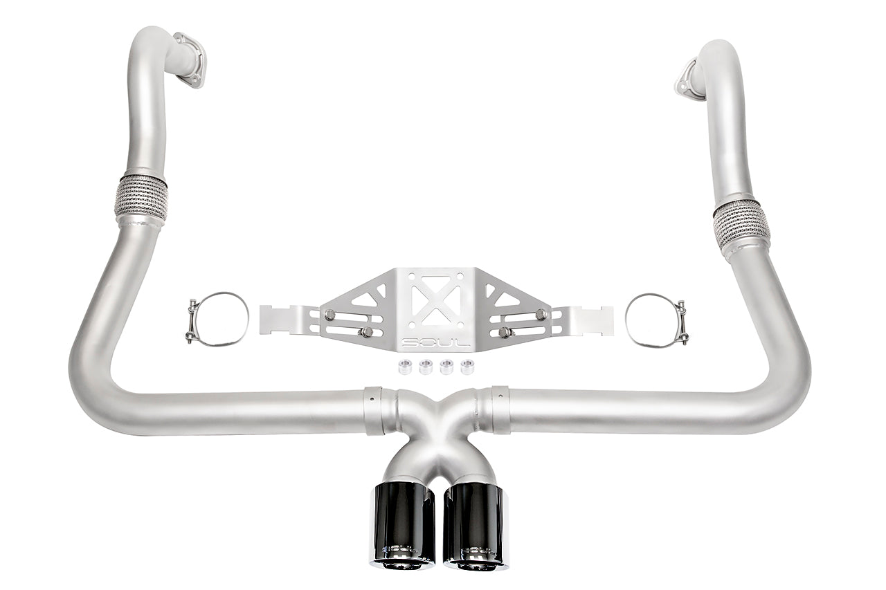 Soul 718 Boxster / Cayman performance exhaust system: performance exhaust with black center tips