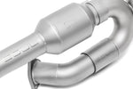 Soul 993 Carrera sport catalytic converter x-pipe: close-up of a sport cat on the X-pipe
