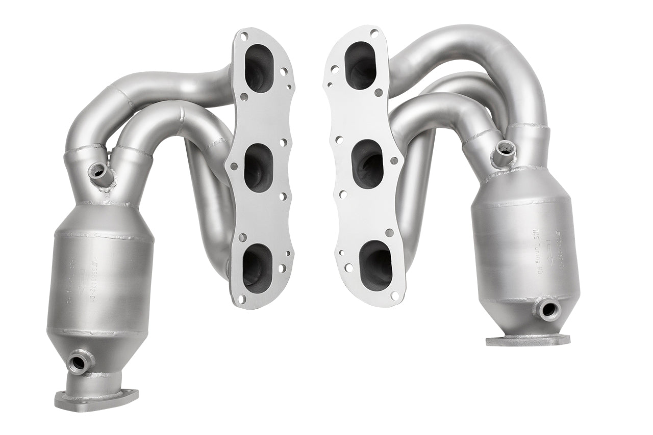Soul 997.2 Carrera long tube street headers: street headers, port flange view
