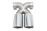 Soul 718 Boxster / Cayman bolt-on x-pipe with tips: X-pipe with polished tips, rear view