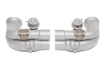 Soul 997 GT3 / GT3 RS valved side muffler bypass pipes: valved bypass pipes, side view