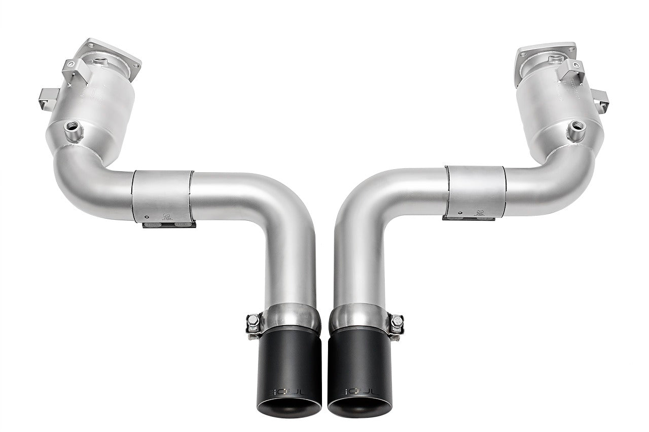 Soul 991.2 Carrera PSE trackback turbo back exhaust: 991.2 trackback exhaust with black tips