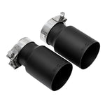 Soul 718 Boxster / Cayman competition package: pair of black tips with clamps, close view