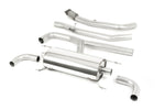 Milltek Sport exhaust system parts for 2017+ Alfa Romeo Giulia 2.0T Veloce (part SSXAR17): pipework, silencers and polished silver tailpipe tips