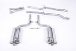 Milltek Non-Resonated Cat-back Exhaust System w/ Dual Jet-100 Tips Audi S4 B6 4.2 V8 Quattro 2003-2005