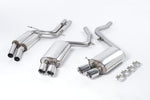Milltek Sport exhaust system parts for 2007-2011 Audi S5 4.2 V8 B8 Coupé (part SSXAU134): pipework, silencers and polished silver tailpipe tips