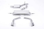 Milltek Resonated Cat-Back Exhaust System Dual 100mm Jet Tips for Audi TT Mk2 3.2 quattro 2006-2010