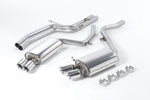 Milltek Sport exhaust system parts for 2007-2011 Audi S5 4.2 V8 B8 Coupé (part SSXAU190): pipework, silencers and polished silver tailpipe tips