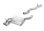 Milltek Sport exhaust system parts for 2007-2012 Audi S3 2.0 T quattro Sportback 8P (part SSXAU197): pipework, silencers and polished silver tailpipe tips