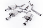 Milltek Sport exhaust system parts for 2008-2012 Audi A5 Cabriolet 2.0 TFSI 2WD and quattro (part SSXAU243): pipework, silencers and black tailpipe tips (photo 2)