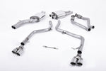 Milltek Non-Resonated Race Cat-Back Exhaust System with Quad Tips Audi S5 B8 (S tronic) 2009-2011