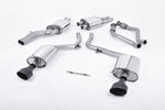 Milltek Sport exhaust system parts for 2009-2011 Audi S5 3.0 TFSI B8 Coupé & Cabriolet (part SSXAU266): pipework, silencers and black tailpipe tips