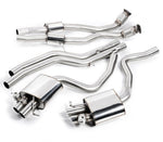 Milltek Sport exhaust system parts for 2012-2015 Audi RS4 B8 4.2 FSI quattro Avant (part SSXAU337): pipework, silencers and black tailpipe tips