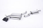 Milltek Sport exhaust system parts for 2006-2012 Audi S3 2.0 T quattro 3-Door 8P (part SSXAU352): pipework, silencers and polished silver tailpipe tips (photo 2)