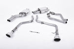 Milltek Non-Resonated Race Cat-Back Exhaust System with Oval Tips Audi S5 B8 (S tronic) 2009-2011