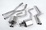 Milltek Sport exhaust system parts for 2013-2018 Audi RS7 C7 Sportback 4.0 V8 TFSI biturbo inc Performance Edition (part SSXAU365): pipework, silencers and black tailpipe tips (photo 3)