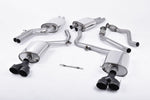Milltek Sport exhaust system parts for 2012-2016 Audi S4 3.0 Supercharged V6 B8.5 (part SSXAU367): pipework, silencers and black tailpipe tips