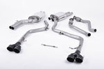 Milltek Resonated Cat-Back Race Exhaust System with Quad Trims Audi S5 B8.5 Sportback 2012-2016