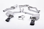 Milltek Valved & Resonated Cat-Back Exhaust System with Black Oval Trims Audi S4 B8 Supercharged 2009-2012