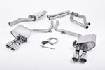 Milltek Valved & Resonated Cat-Back Exhaust System with Quad GT Tips Audi S5 B8.5 2011-2016
