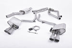 Milltek Valved & Resonated Cat-Back Exhaust System with Quad GT Tips Audi S5 B8.5 2011-2016