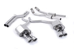 Milltek Sport exhaust system parts for 2012-2018 Audi S7 Sportback 4.0 TFSI quattro S tronic (part SSXAU443): pipework, silencers and black tailpipe tips