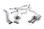 Milltek Sport exhaust system parts for 2013-2018 Audi S8 D4 4.0 TFSI quattro Tiptronic (part SSXAU466): pipework, silencers and polished silver tailpipe tips