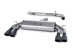 Milltek Sport exhaust system parts for 2013-2018 Audi S3 2.0 TFSI quattro Sportback 8V/8V.2 (part SSXAU530): pipework, silencers and black tailpipe tips