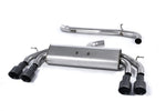 Milltek Sport exhaust system parts for 2013-2018 Audi S3 2.0 TFSI quattro Sportback 8V/8V.2 (part SSXAU532): pipework, silencers and black tailpipe tips