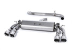 Milltek Sport exhaust system parts for 2013-2018 Audi S3 2.0 TFSI quattro Sportback 8V/8V.2 (part SSXAU533): pipework, silencers and black tailpipe tips