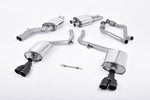 Milltek Resonated Cat-back Exhaust System w/ Quad GT Tips Audi S4 B8 Supercharged 2009-2012