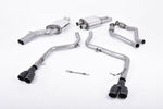 Milltek Resonated Race Cat-back Exhaust System w/ Quad Tips Audi S4 B8 Supercharged 2009-2012