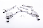 Milltek Road+ Part Resonated Cat-back Exhaust System w/ Dual Brushed Titanium Trims Audi A4 B9 2.0 TFSI Quattro 2016-2019