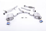 Milltek Road+ Part Resonated Cat-back Exhaust System w/ Dual Burnt Titanium Trims Audi A4 B9 2.0 TFSI Quattro 2016-2019