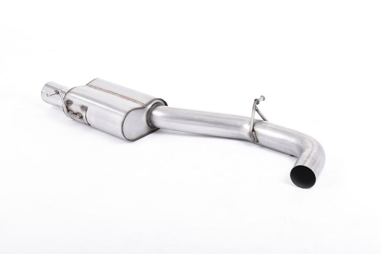 A front view of Milltek Road+ Centre Silencer Audi S3 8V / 8V.2 2013-2020 with white background