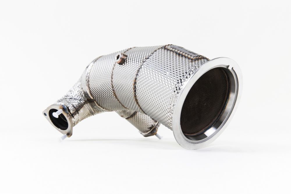 Milltek Sport downpipe and connecting pipework for 2016+ Audi S4 3.0 Turbo V6 B9 - Saloon/Sedan & Avant (part SSXAU725), product photo