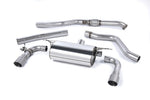 Milltek Sport exhaust system parts for 2014-2015 BMW 2 Series M235i Coupé (part SSXBM1029): pipework, silencers and polished silver tailpipe tips