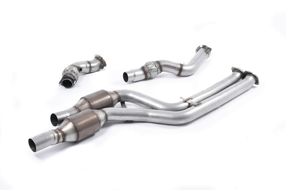Milltek Sport downpipe and connecting pipework for 2014-2018 BMW 4 Series F82/83 M4 Coupe/Convertible & M4 Competition Coupé (part SSXBM1030), product photo