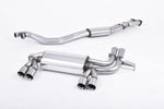 Milltek Sport exhaust system parts for 2001-2007 BMW 3 Series E46 M3 3.2 Coupe - Cabriolet (part SSXBM462): pipework, silencers and polished silver tailpipe tips