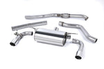 Milltek Sport exhaust system parts for 2014-2015 BMW 2 Series M235i Coupé (part SSXBM989): pipework, silencers and polished silver tailpipe tips