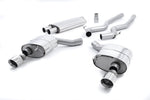 Milltek Sport exhaust system parts for 2024+ Ford Mustang 2.3 EcoBoost (part SSXFD173): pipework, silencers and black tailpipe tips