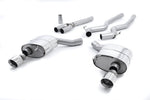 Milltek Sport exhaust system parts for 2024+ Ford Mustang 2.3 EcoBoost (part SSXFD175): pipework, silencers and black tailpipe tips