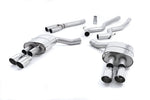 Milltek Sport exhaust system parts for 2015-2018 Ford Mustang 2.3 EcoBoost (part SSXFD178): pipework, silencers and black tailpipe tips