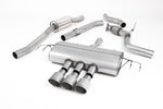 Milltek Sport exhaust system parts for 2017-2022 Honda Civic Type R FK8 2.0 i-VTEC (part SSXHO245): pipework, silencers and black tailpipe tips