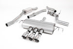 Milltek Sport exhaust system parts for 2017-2022 Honda Civic Type R FK8 2.0 i-VTEC (part SSXHO247): pipework, silencers and black tailpipe tips